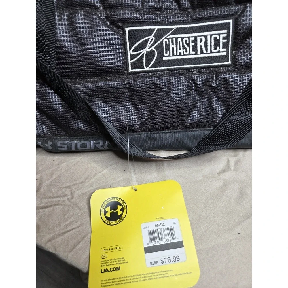 Under Armour Storm Chase Rice Duffle Bag Black NWT MSRP $79
